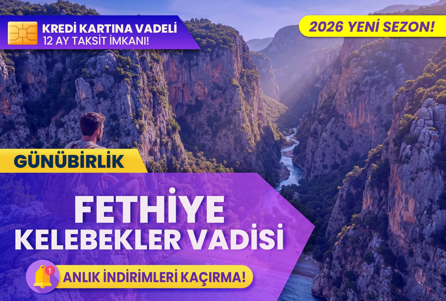 Fethiye  Kelebekler Vadisi Saklıkent Kanyonu Kaş Turu(Günübirlik)