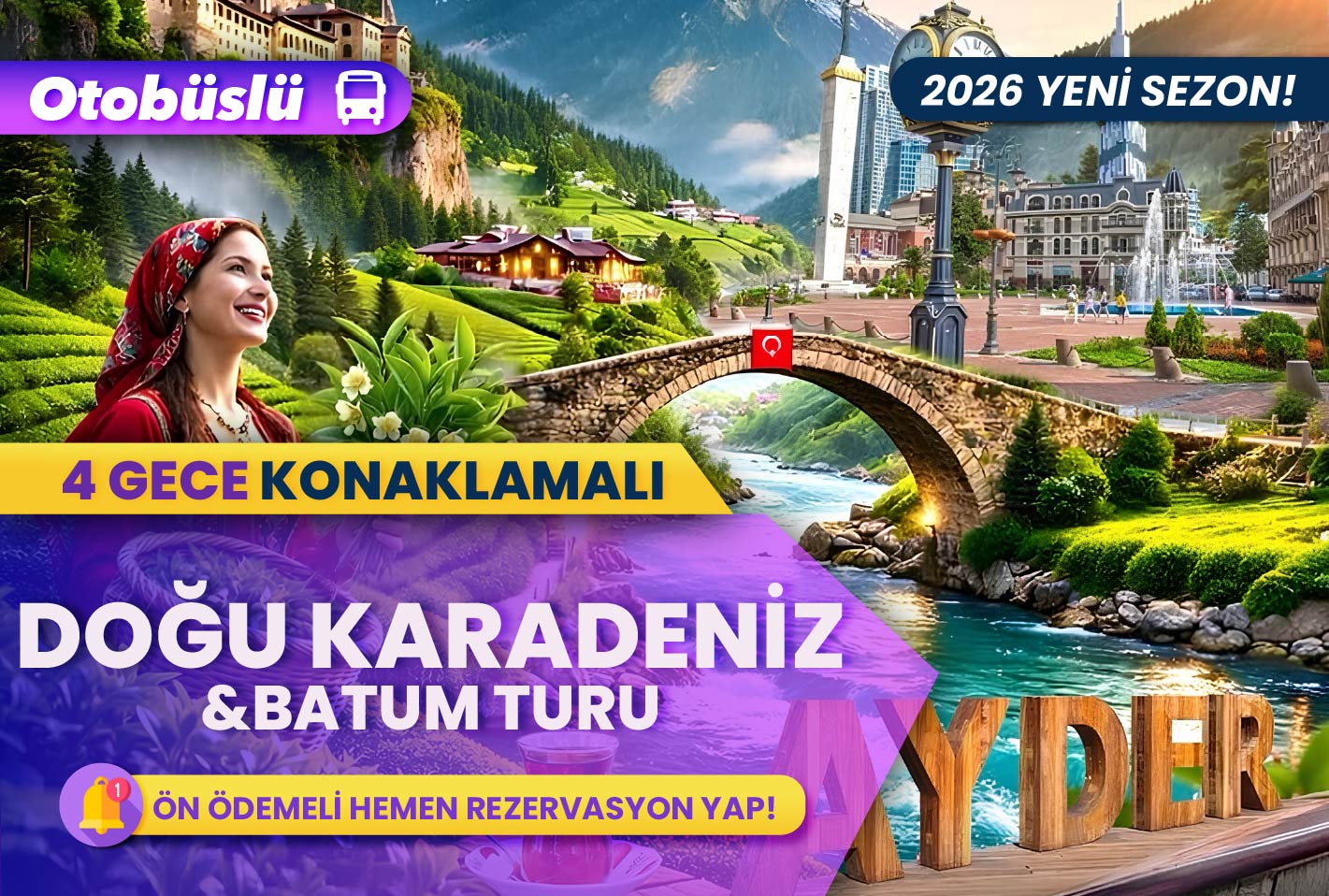 Doğu Karadeniz - Batum Turu ( 4 gece konaklamalı )